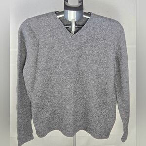 111 State Wool Silk Blend V-Neck Preppy Heritage V-Neck Sweater, XL